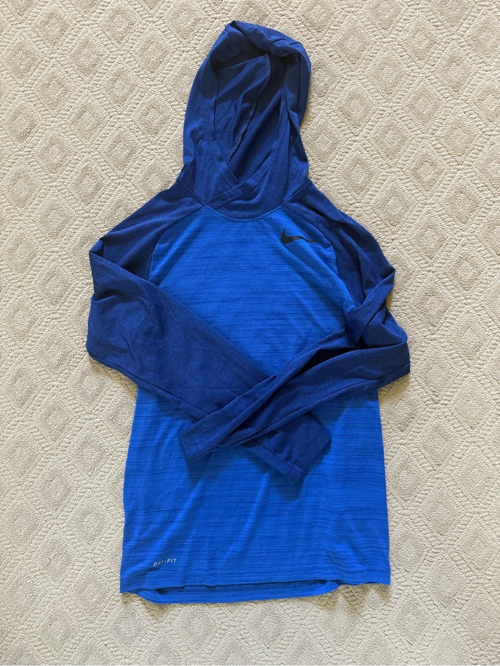 Nike Blue Dri-FIT light weight Hooded Pullover